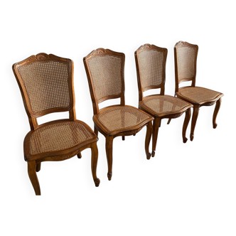 Chaises Baumann bois et cannage