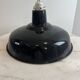 Industrial suspension in black enamelled sheet metal - workshop lampshade