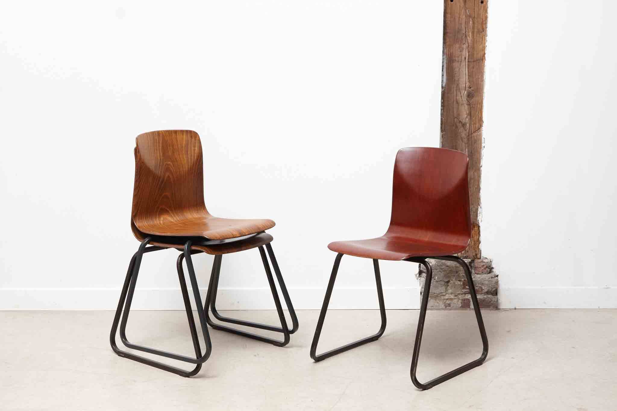 Vintage Galvanitas S23 oak and brown chair