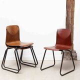 Vintage Galvanitas S23 oak and brown chair