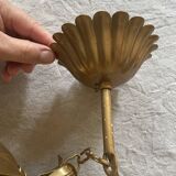 Metal flower chandelier