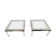 Vintage lucite and brass side tables, 1980s