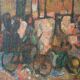 Oil on Canvas "Syracuse Square" by Ferruccio Ferri - Exhibition in La Spezia