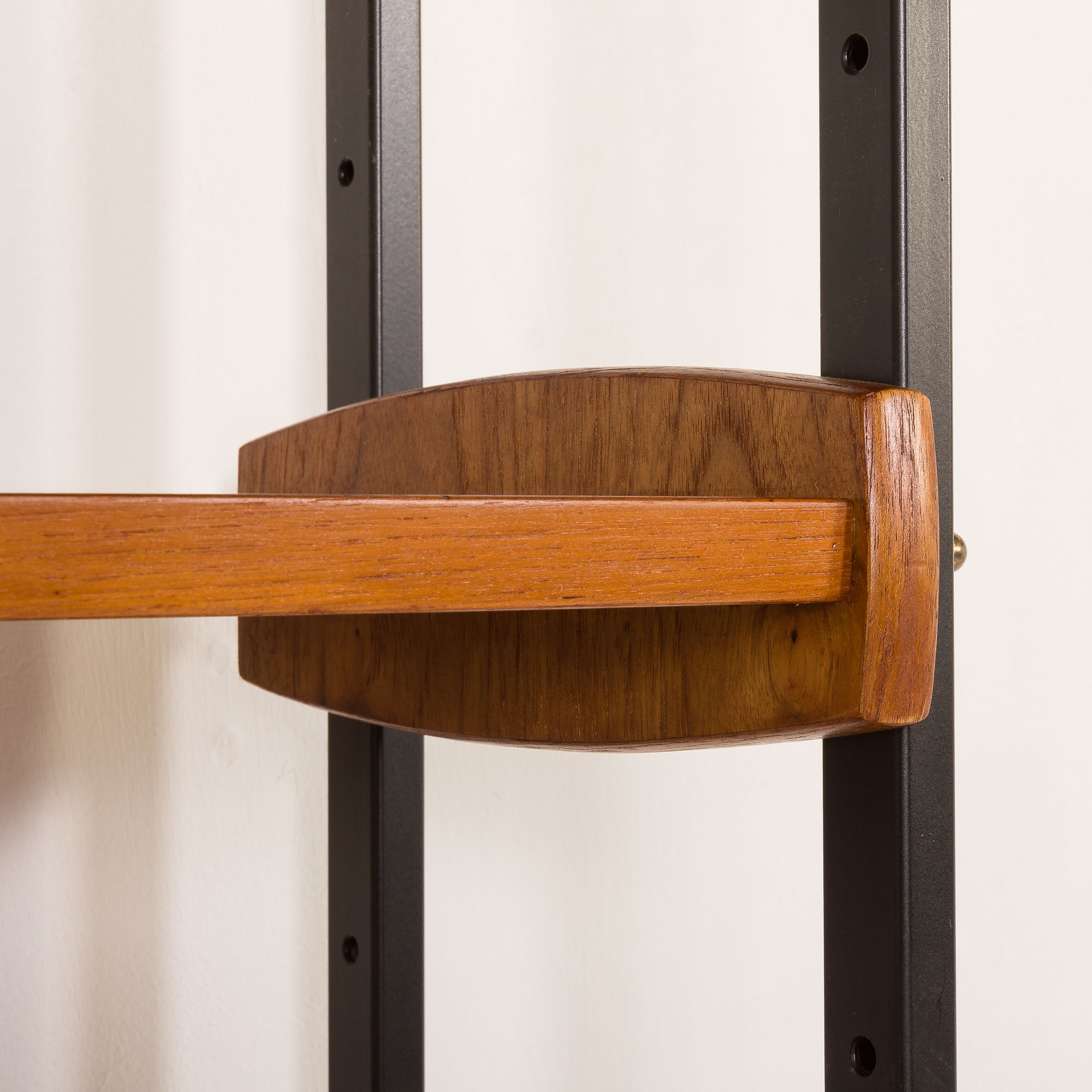 Italian mid-century desk shelving unit in teak, 1960s