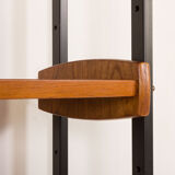 Italian mid-century desk shelving unit in teak, 1960s