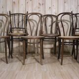 Set of 6 mismatched bistro chairs
