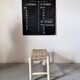 Moroccan wooden and rope bench – Checkerboard weave