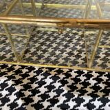 Glass and brass wall display case