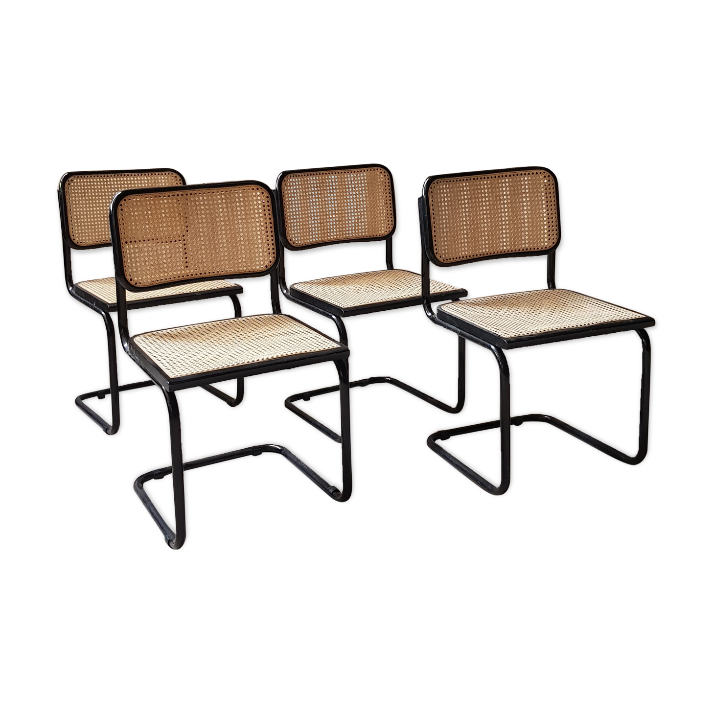 4 chairs Cesca b32 by Marcel Breuer