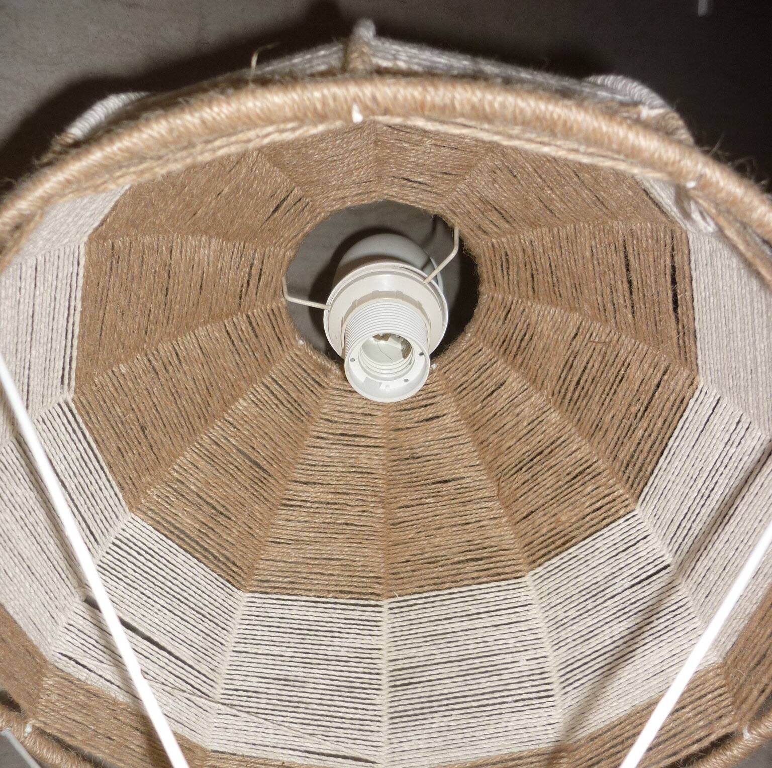 Jute hanging lamp for children's room