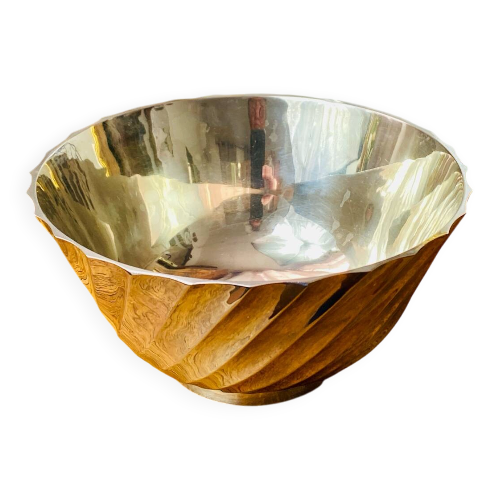 Brass salad bowl