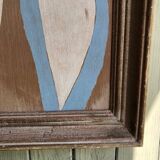 Abstract painting on wood panel