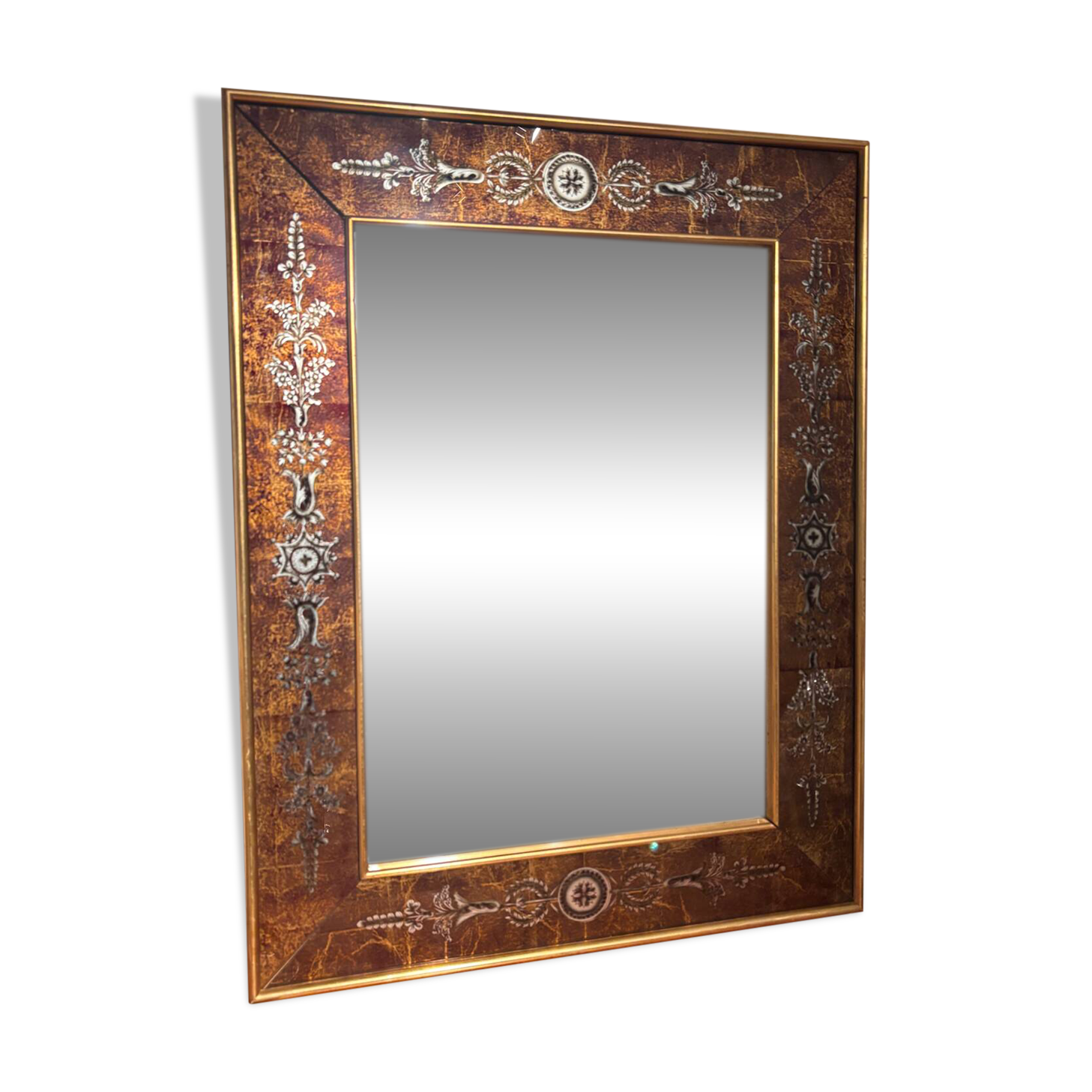 Miroir art deco verre eglomisé