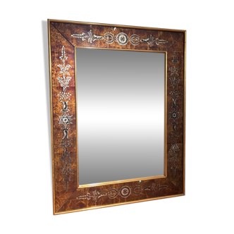 Art Deco mirror with eglomisé glass