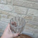 Ancien vase en verre ciselé h16cm