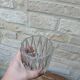 Old chiseled glass vase h16cm