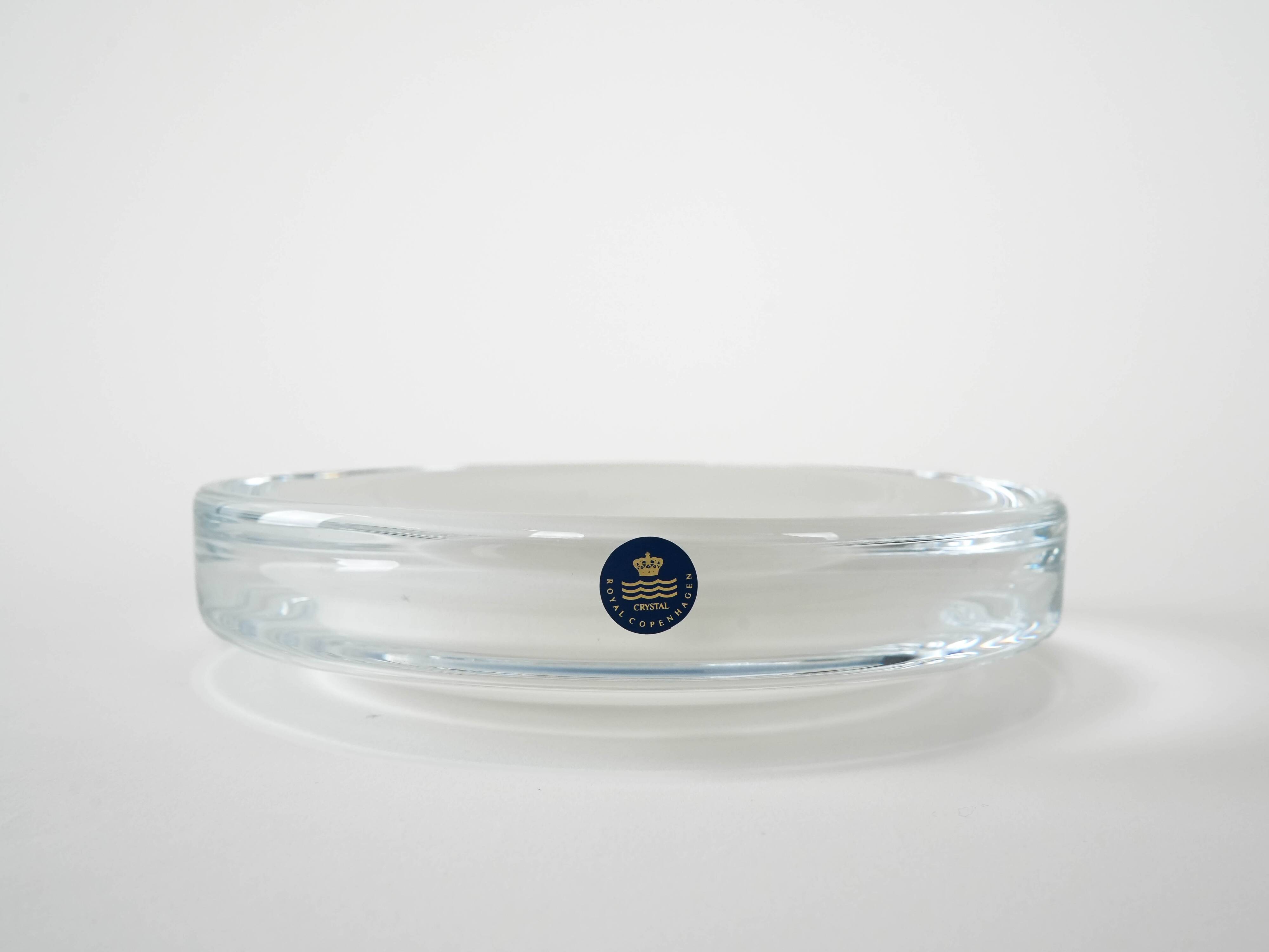 Crystal platter, Danish design, 1970s, manufactured by Royal Copenhagen