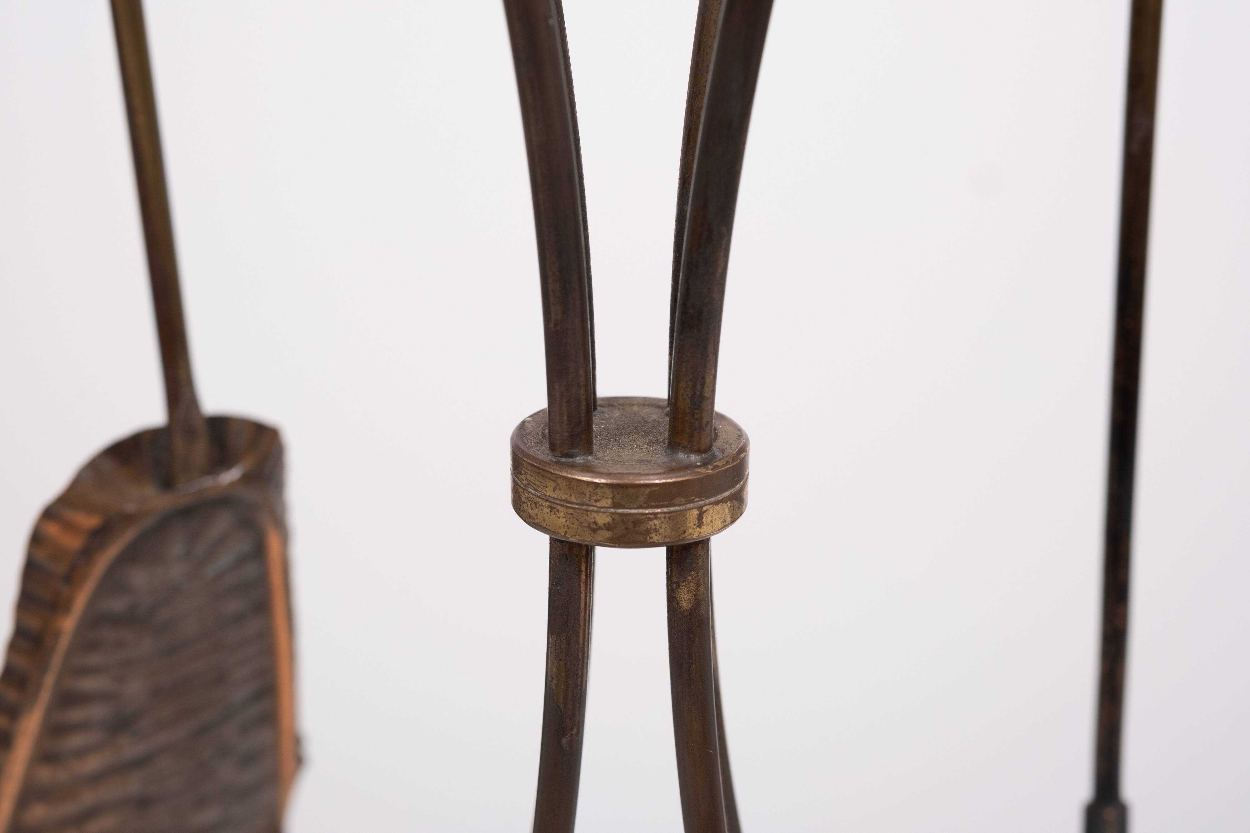 Elegant Brass Fireplace set 1950s France
