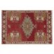 Hand-knotted Small Rug. Vintage Doormat. Turkish Seat Cover. Entryway Rug. Kitchen Mat. Bath Mat