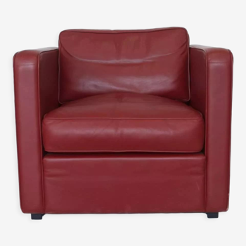 Vintage danish cognac leather armchair