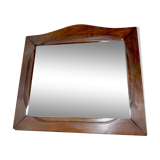 Miroir ancien biseauté cadre bois