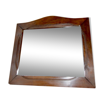 Ancient mirror bevelled wooden frame
