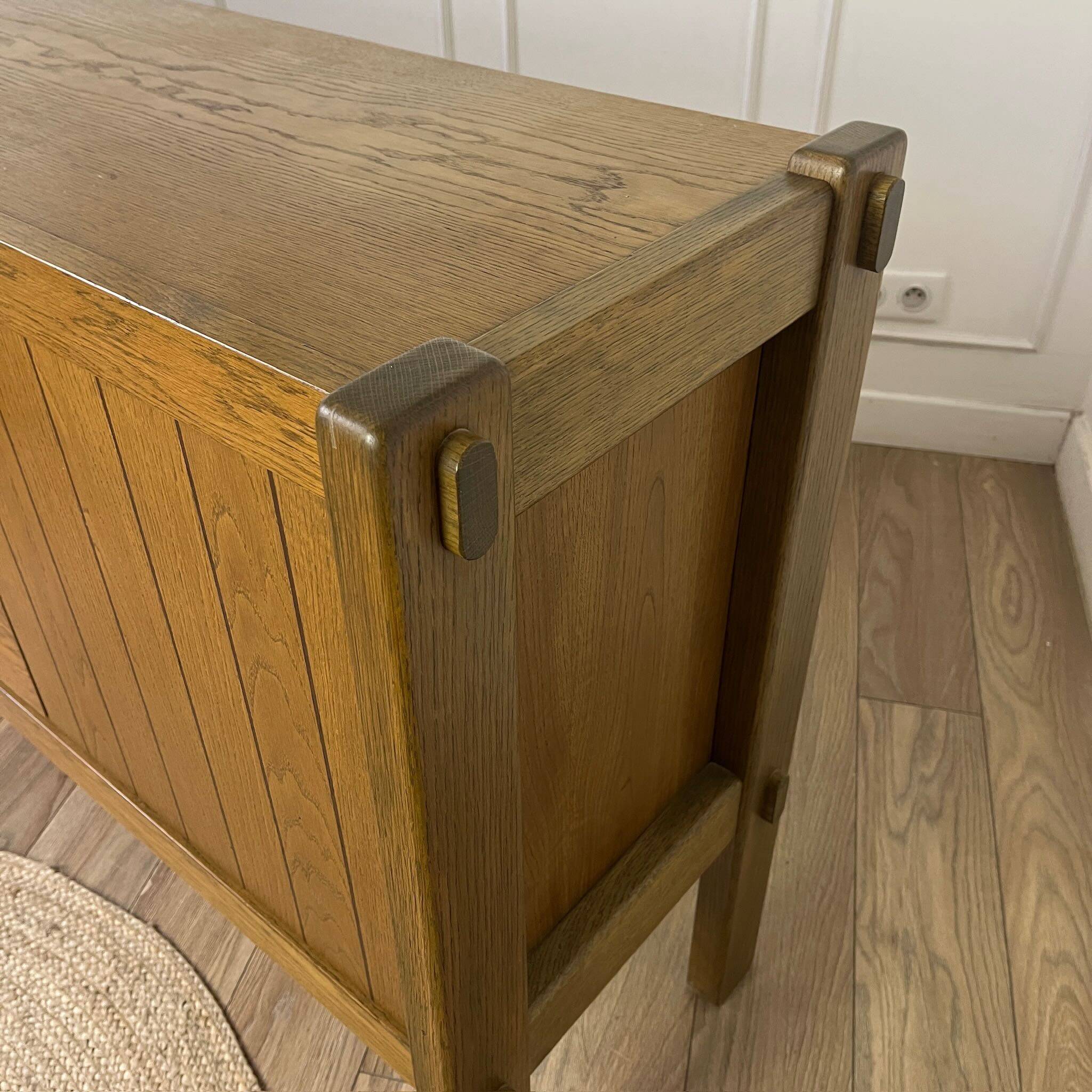 Large vintage brutalist sideboard
