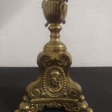 Pair of brass lamps at the end of the 19th century