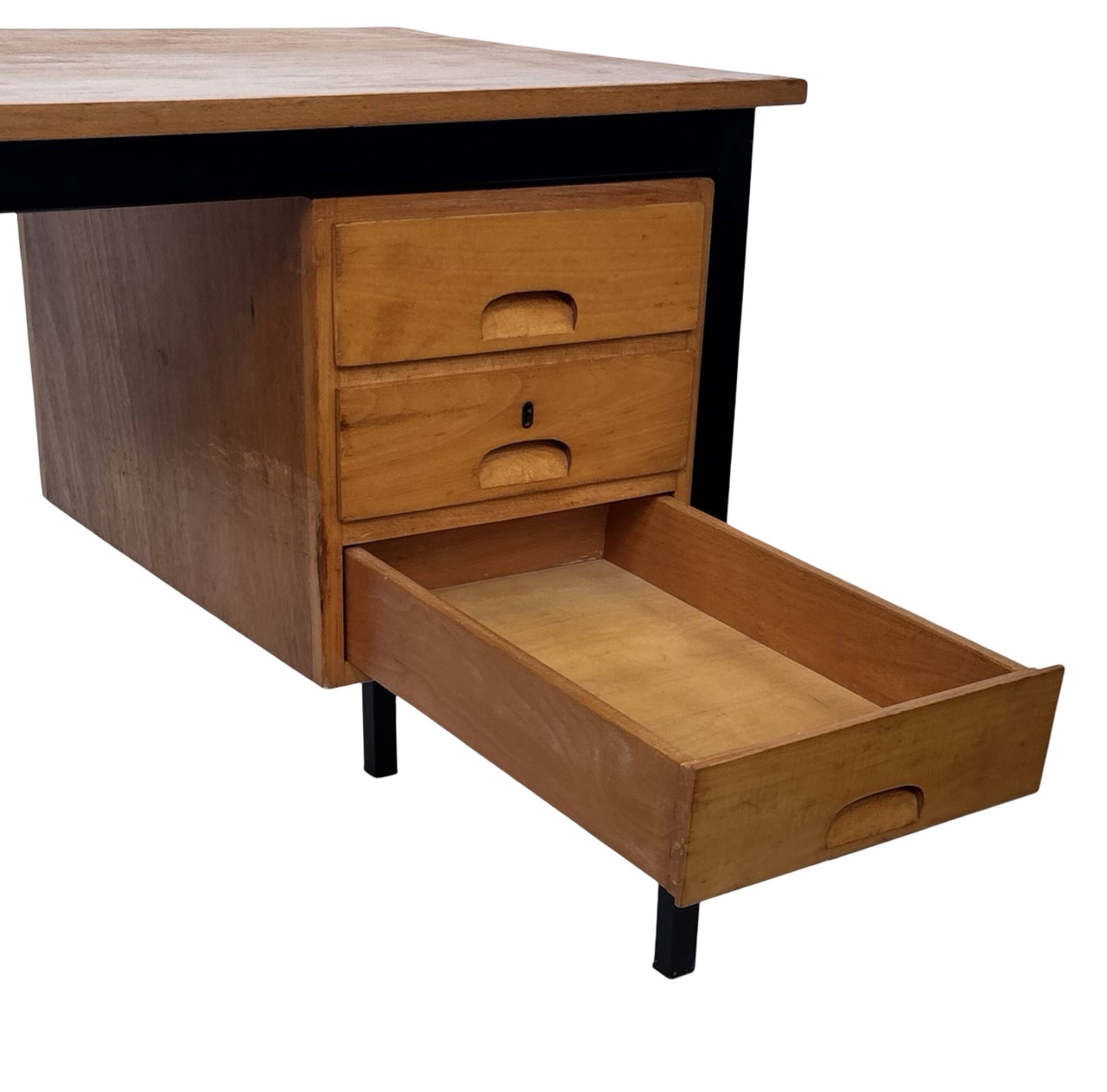 Vintage Desk 1960s Design Workspace with drawers