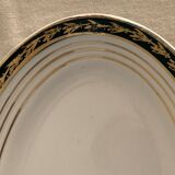 Pair of Saint Amand Ceranord gold and green porcelain dishes