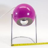 Lampe de table de l’ère spatiale | violet et chrome | Millésime années 70