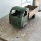 Old wooden dump truck