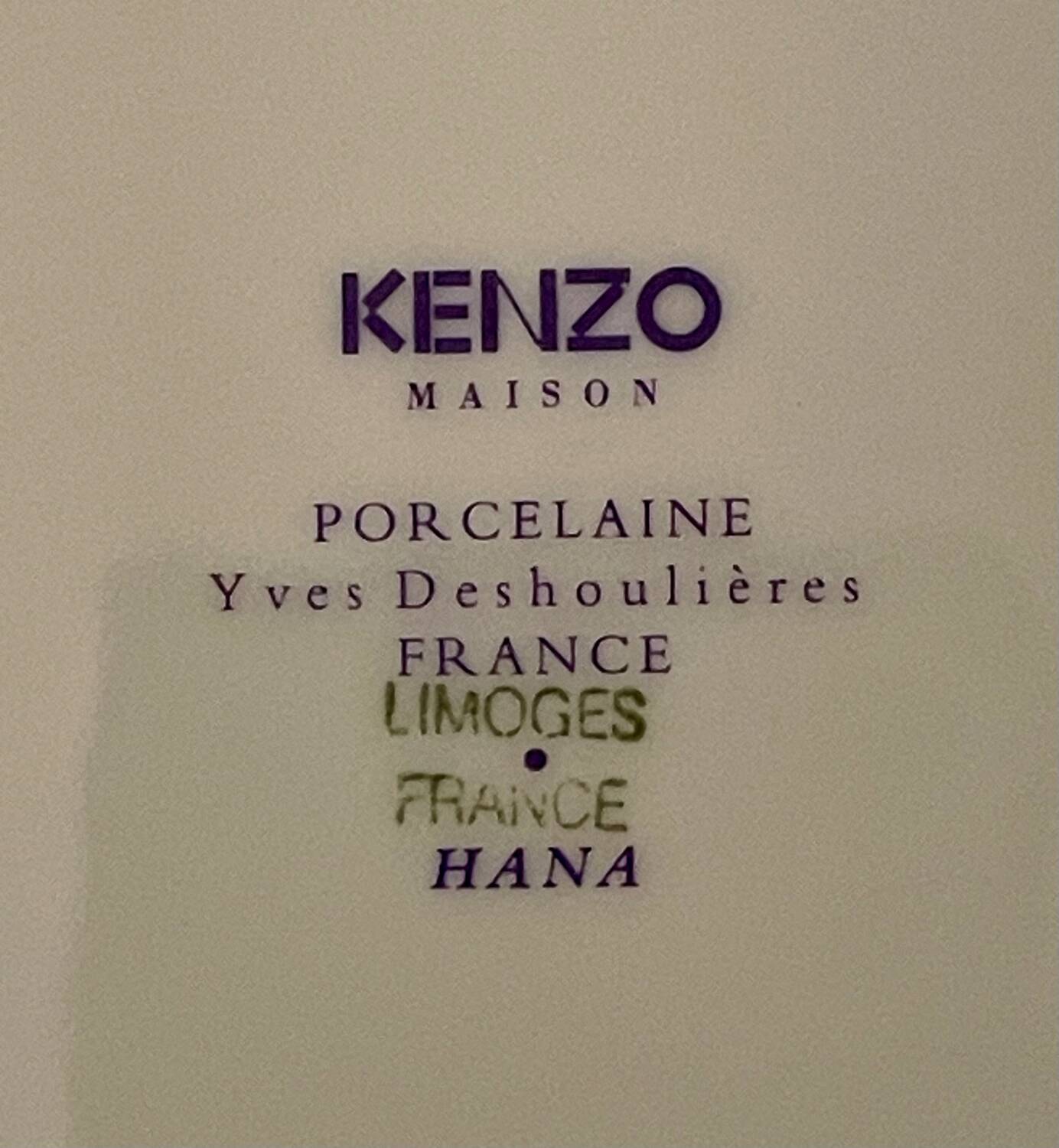 Kenzo porcelain dessert plates