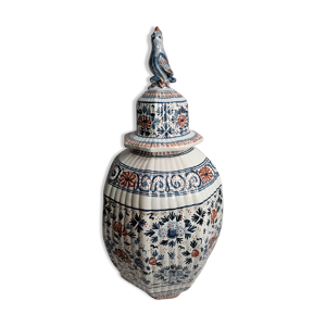 Vase balustre à l'oiseau