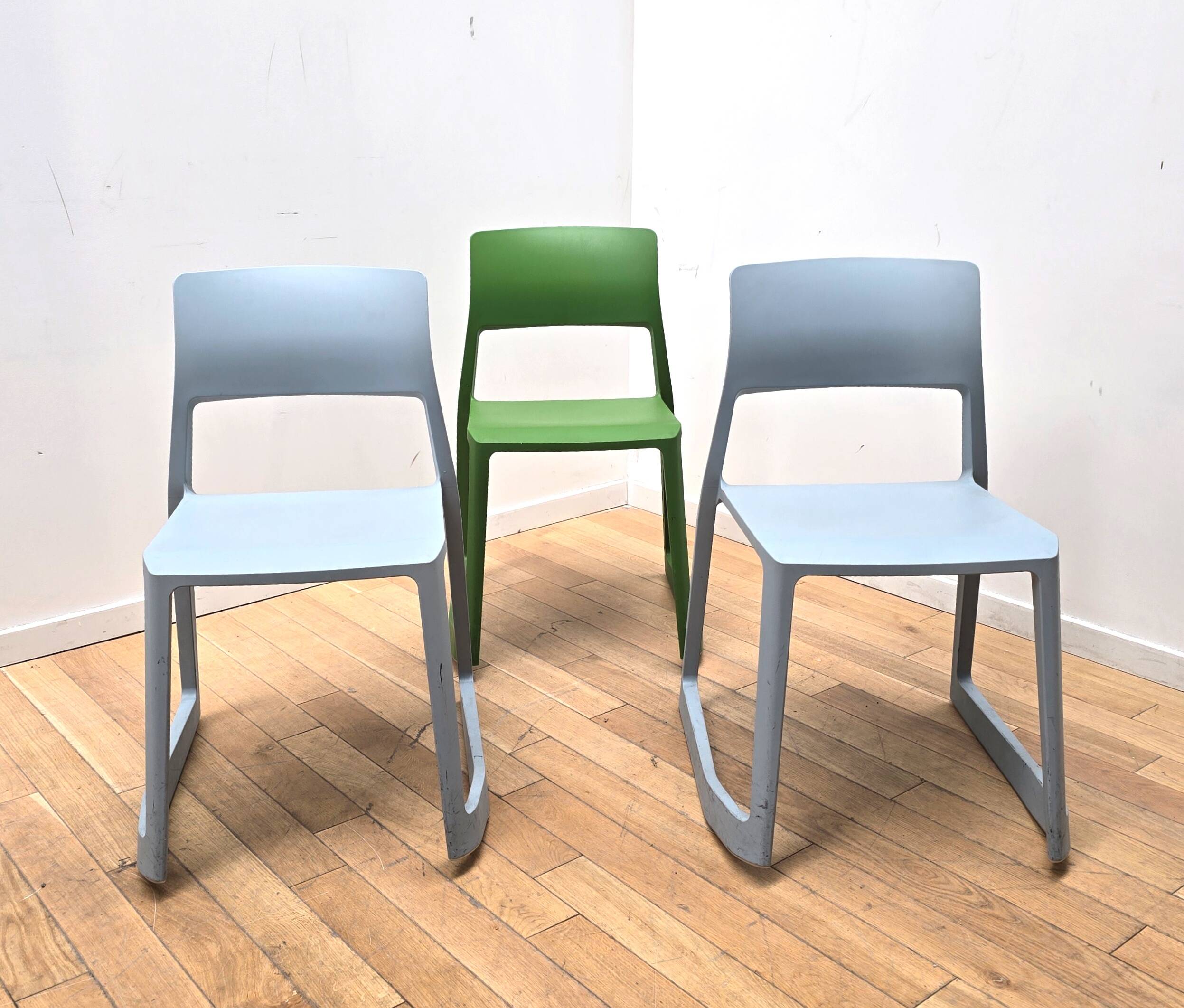 Set of 3 Tip Ton chairs, Vitra