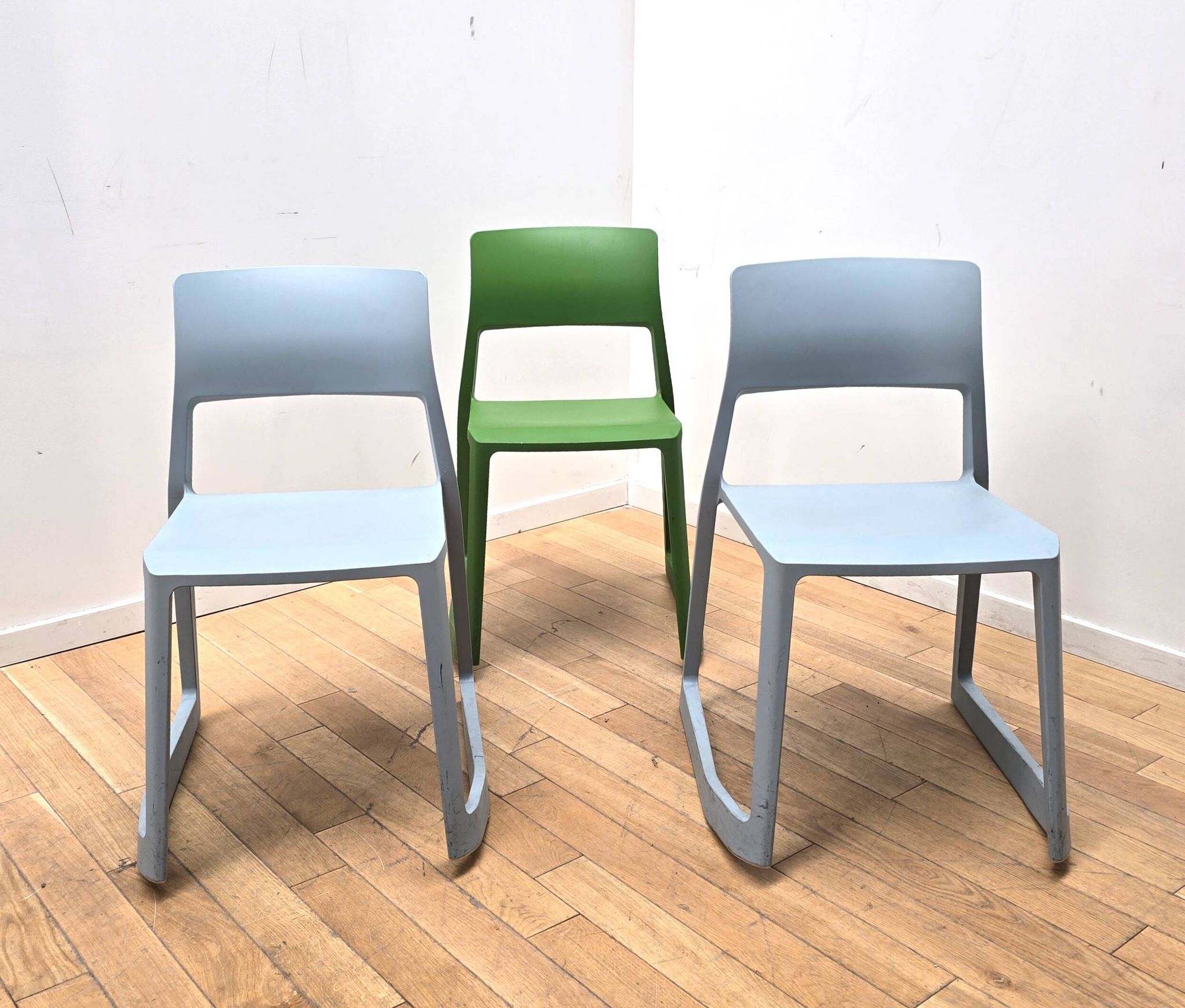 Set of 3 Tip Ton chairs, Vitra