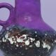 Un vase vintage Fatlava Walter Becht aux reflets violets et bronze