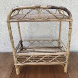 Rattan side table