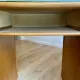 Cane work desk / Rattan glass top 9 drawers shallow depth
