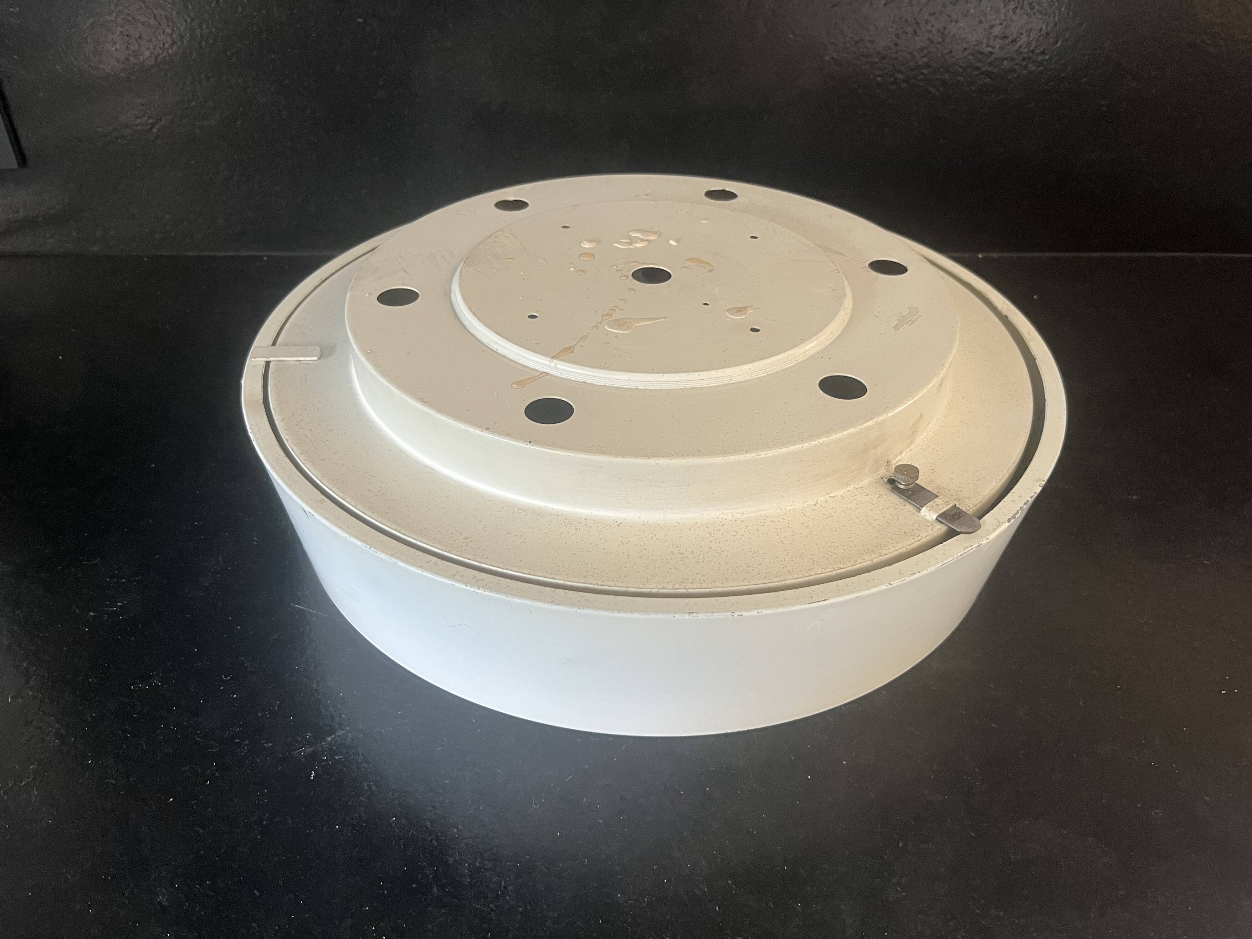 Lacquered metal Holophane ceiling light
