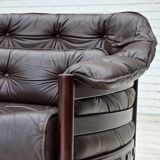 1970s, Scandinavian 3-seater sofa by Arne Norell, furniture leather.