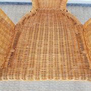 Fauteuil ancien années 50 60 en bambou rotin et osier vintage