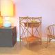 Vintage rattan bedside table "Balthazar"