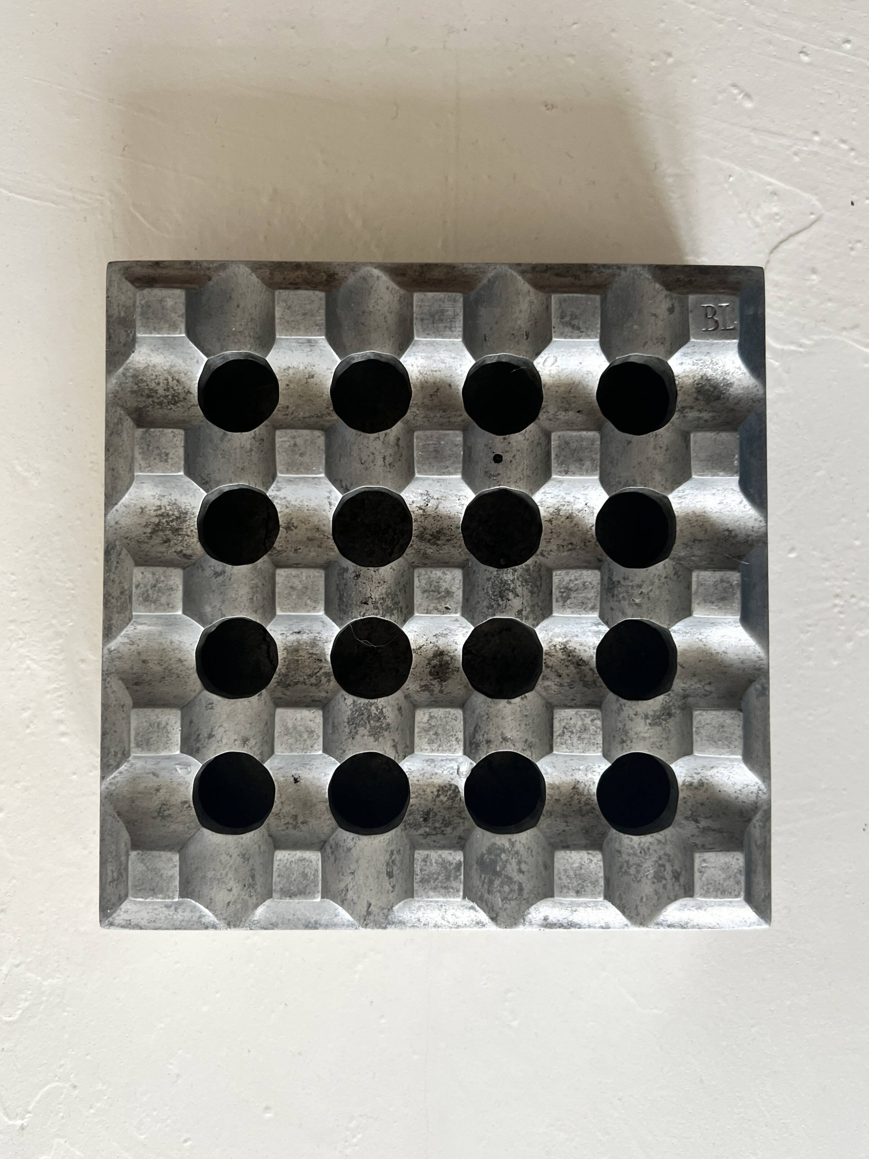 Large ashtray ultima in aluminium signed LJUNGBERG & BACKSTRUM