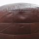 Pouf en cuir patchwork rond, Suisse, années 1970