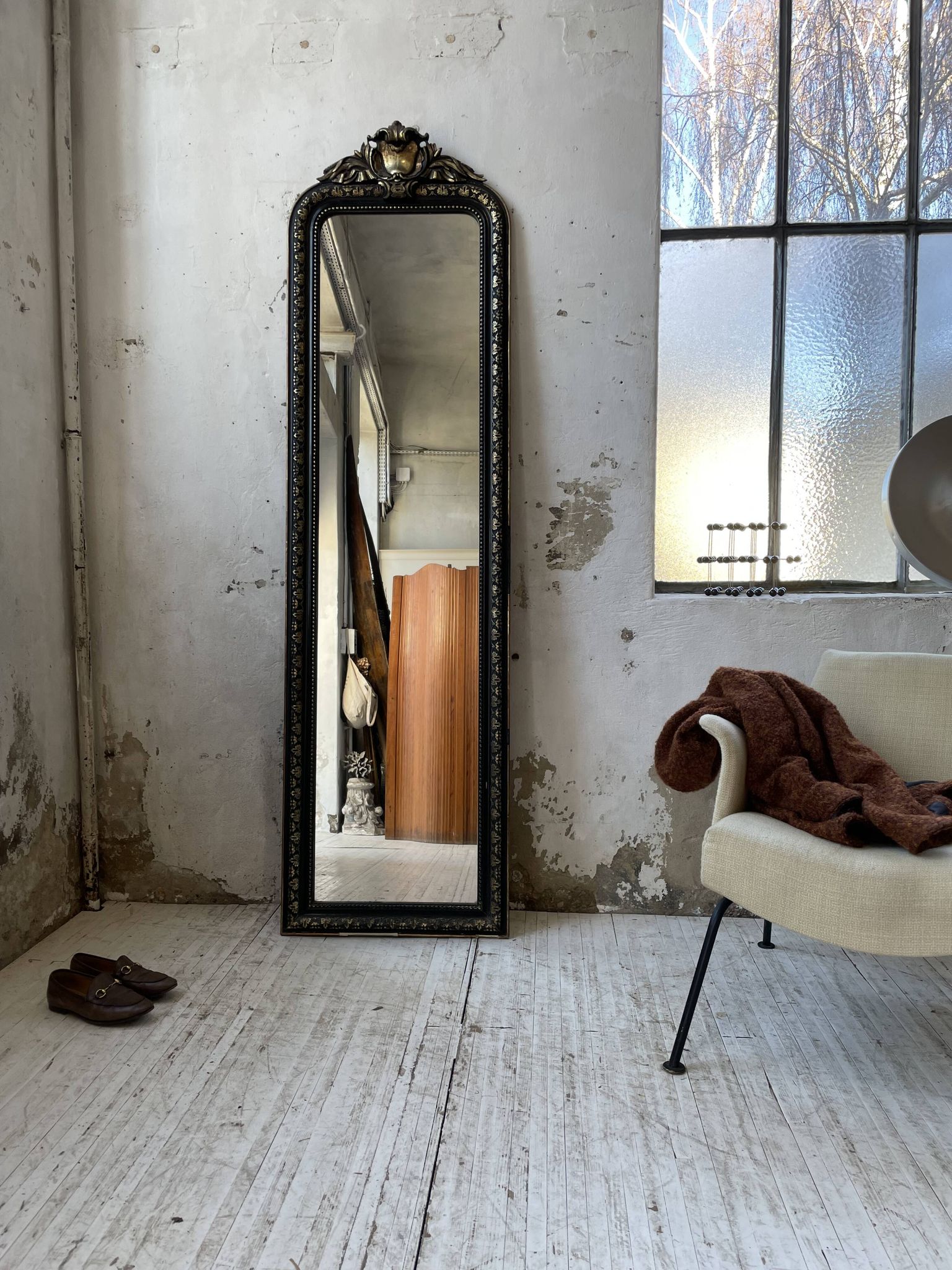 Miroir XXL blanc Louis Philippe 2m