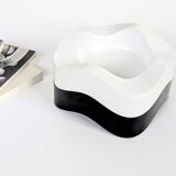 Paire de vide-poche Space Age | Noir et blanc | Walter Zeischegg pour Helit