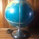 Old world map globe terrestrial grange batelière paris vintage #a356