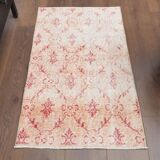 Handmade vintage Oushak rug