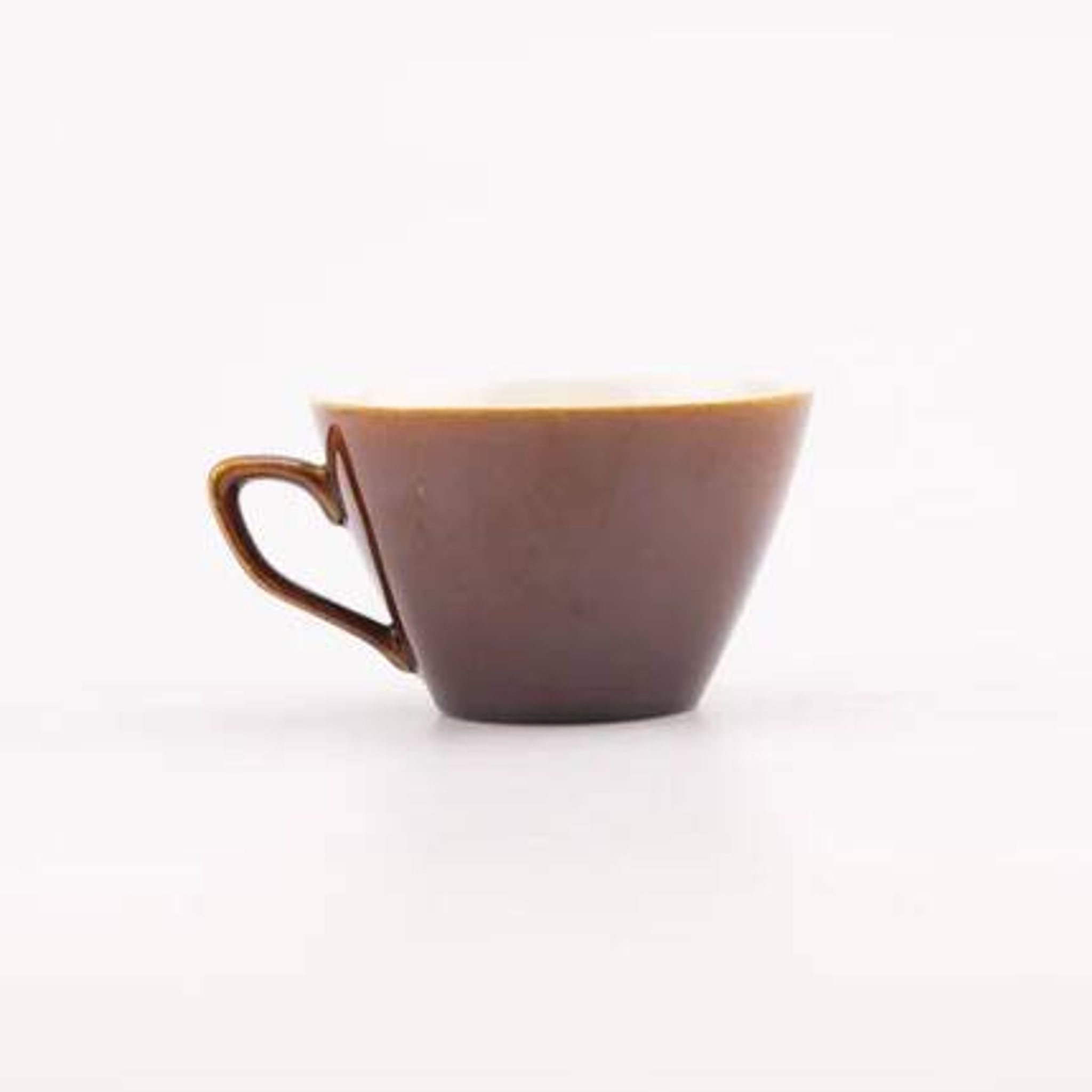 Set of 6 cups and saucers Villeroy & Boch - Bistro model - Brown and white - 1960s
